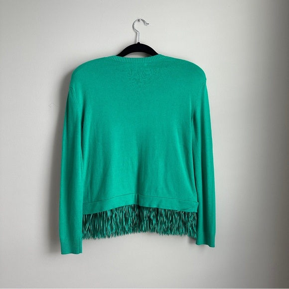 Lilly Pulitzer Marguerite Fringe Sweater Emerald Isle Green Size XXS - Picture 4 of 11